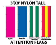 Nylon Tall Attention Flags