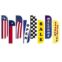 2-1/2 FT x 12 FT Stock Flutter Flags - Style A-1